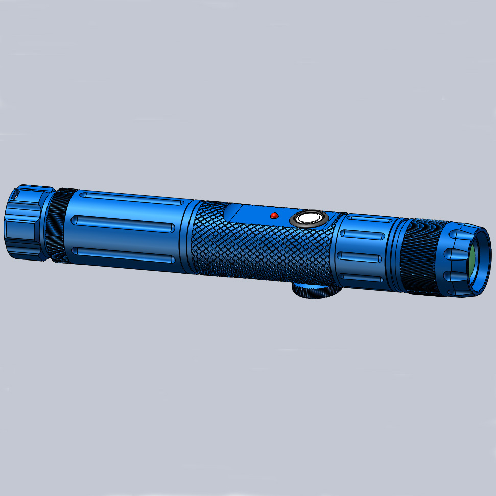 Militärische Verteidigung schienenmontierter Fokus einstellbarer blauer LED-Beleuchtungs-Taktischer Laser-Taschenlampen-Bezeichner